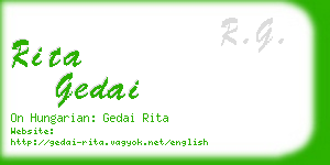 rita gedai business card